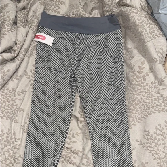 Gray and Black Womens Leggings - Picture 1 of 6